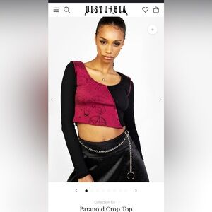 DISTURBIA 
Paranoid Crop Top